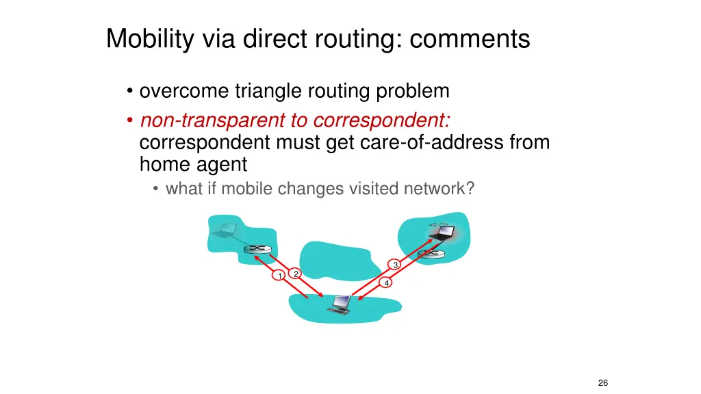 mobility via direct routing comments