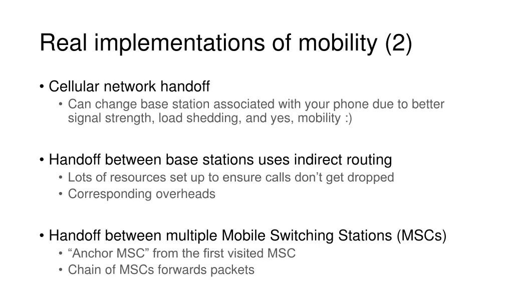 real implementations of mobility 2