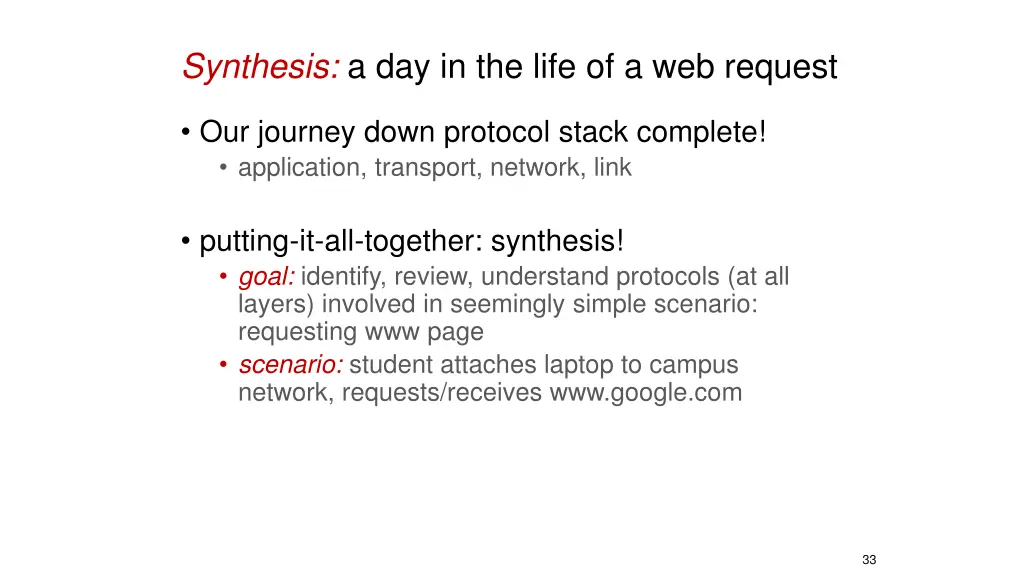 synthesis a day in the life of a web request