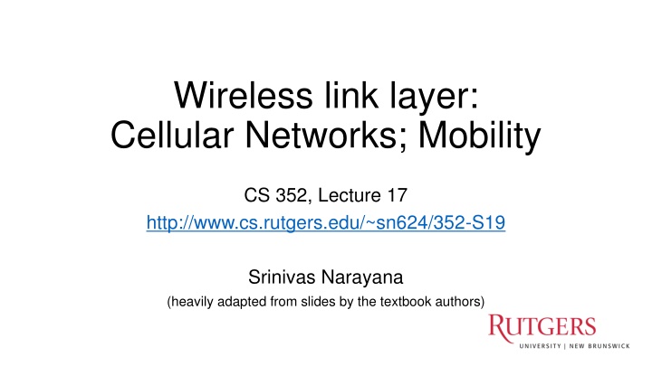 wireless link layer cellular networks mobility