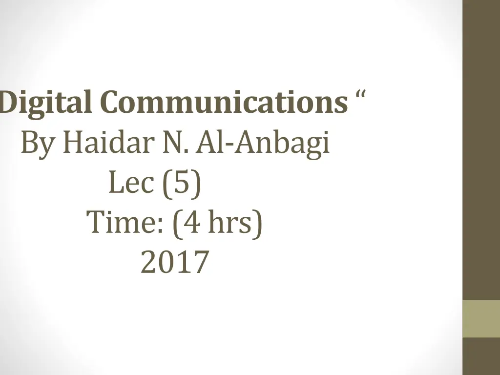 digital communications by haidarn al anbagi