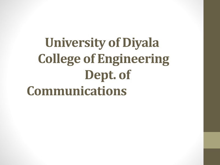 university of diyala college of engineering dept