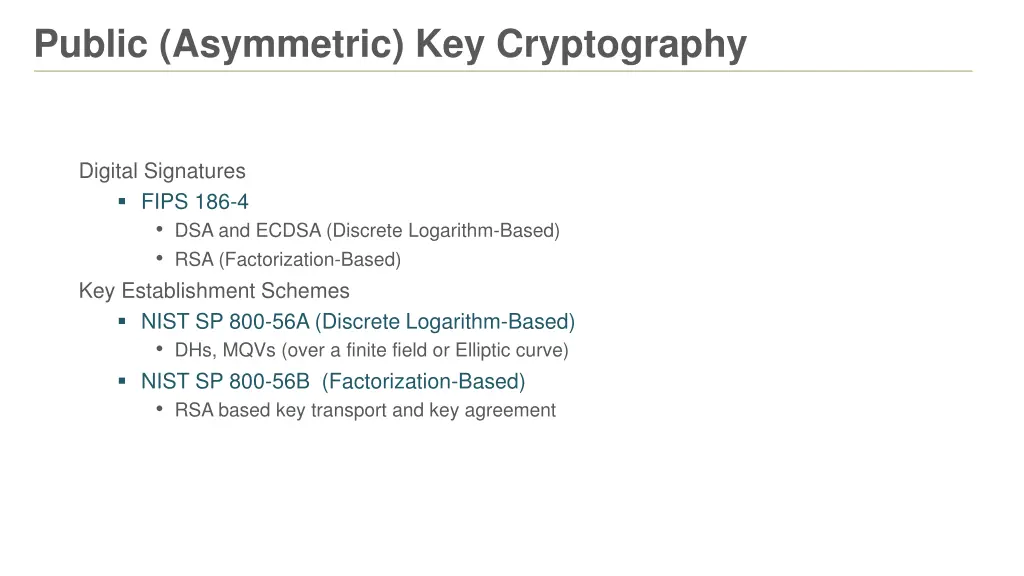 public asymmetric key cryptography