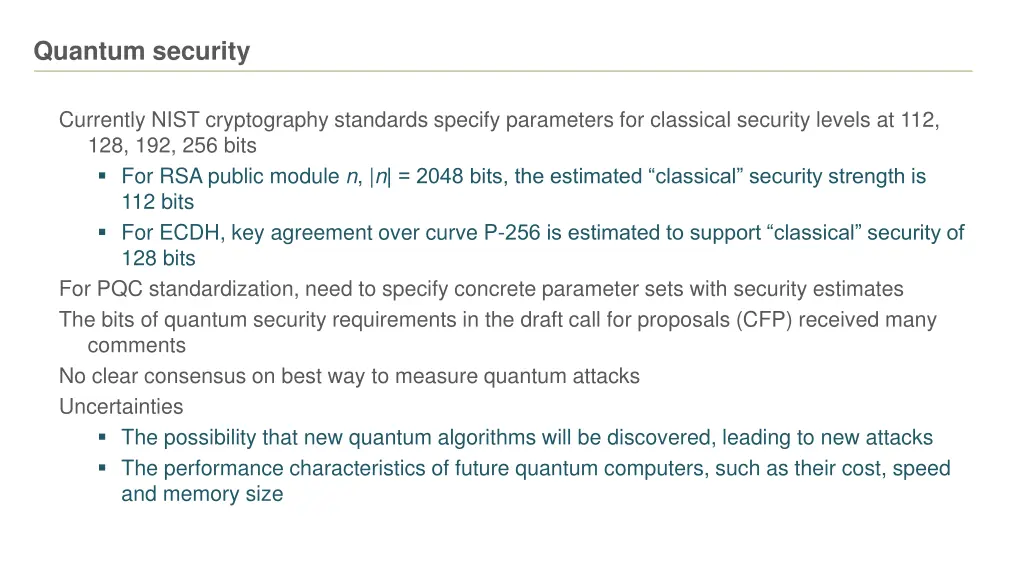quantum security