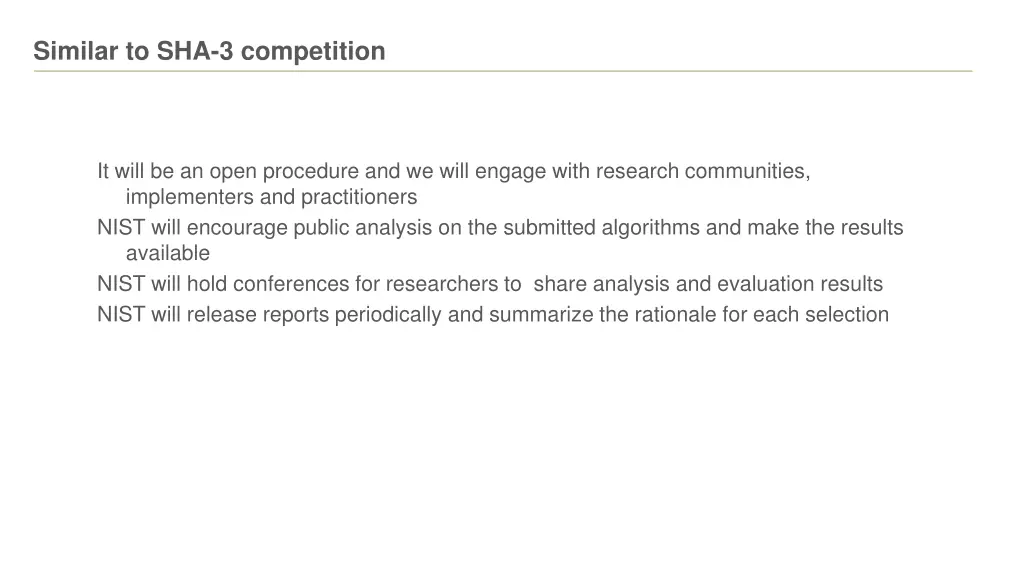 similar to sha 3 competition