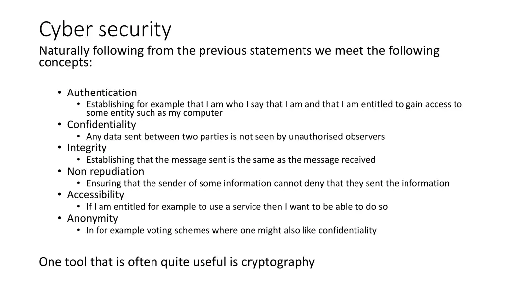 cyber security naturally following from
