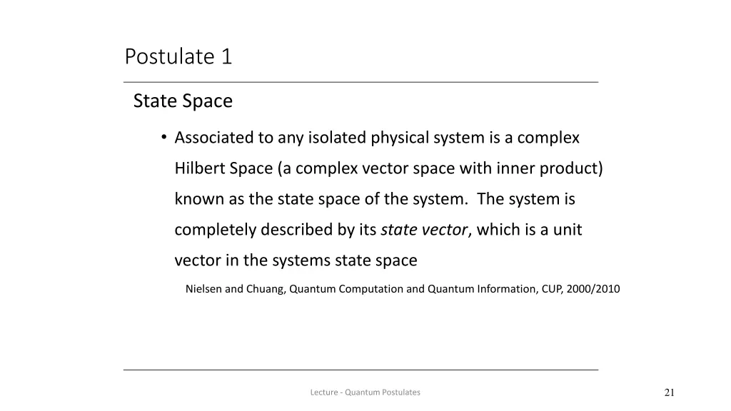 postulate 1