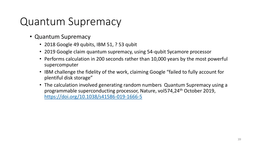 quantum supremacy