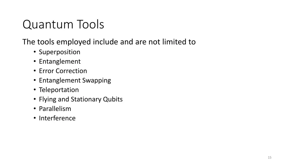 quantum tools