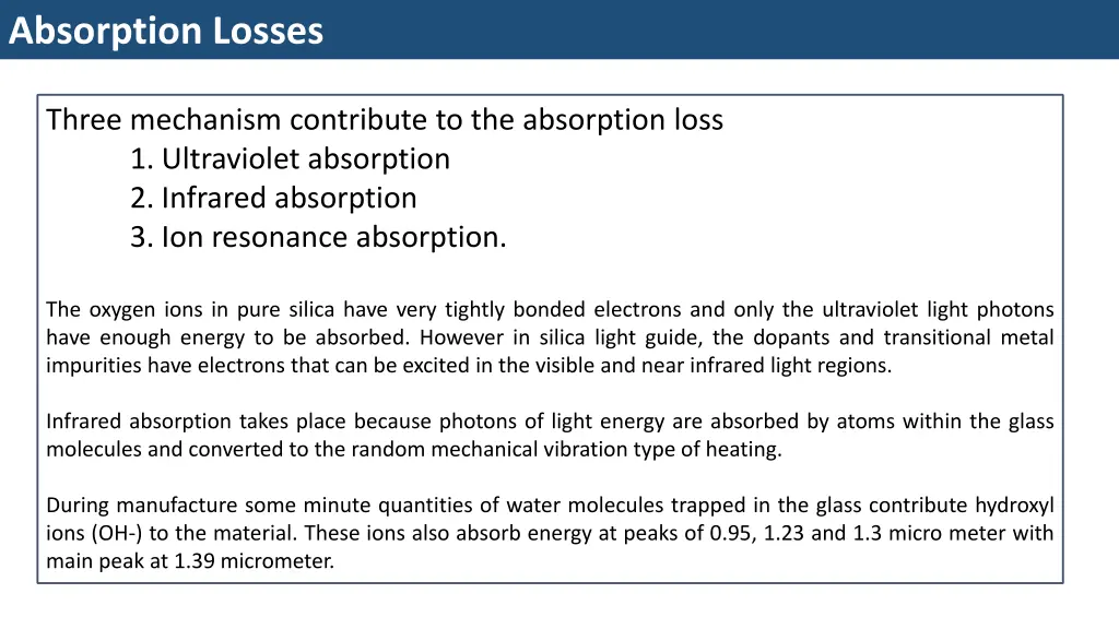 absorption losses