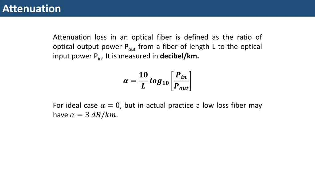 attenuation