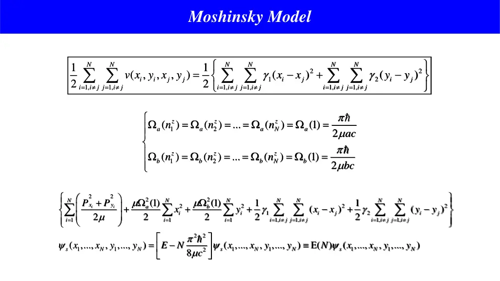 moshinsky model