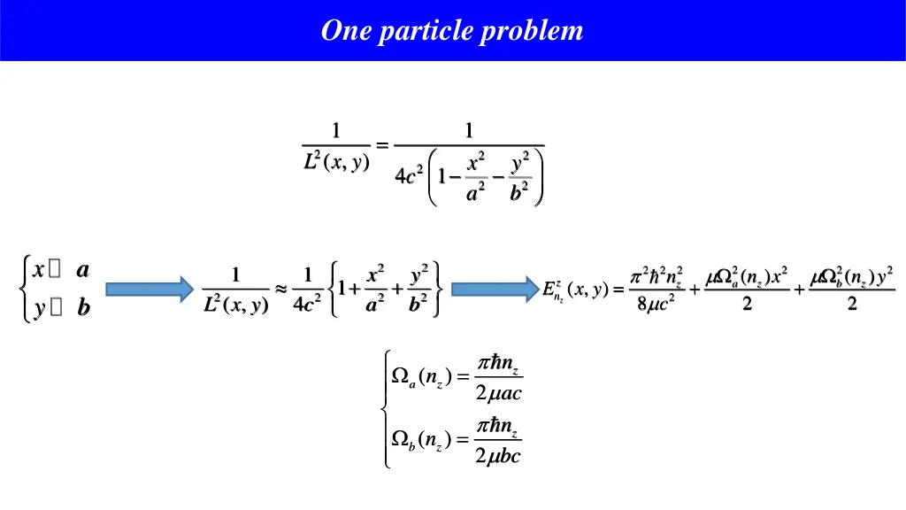 one particle problem 1
