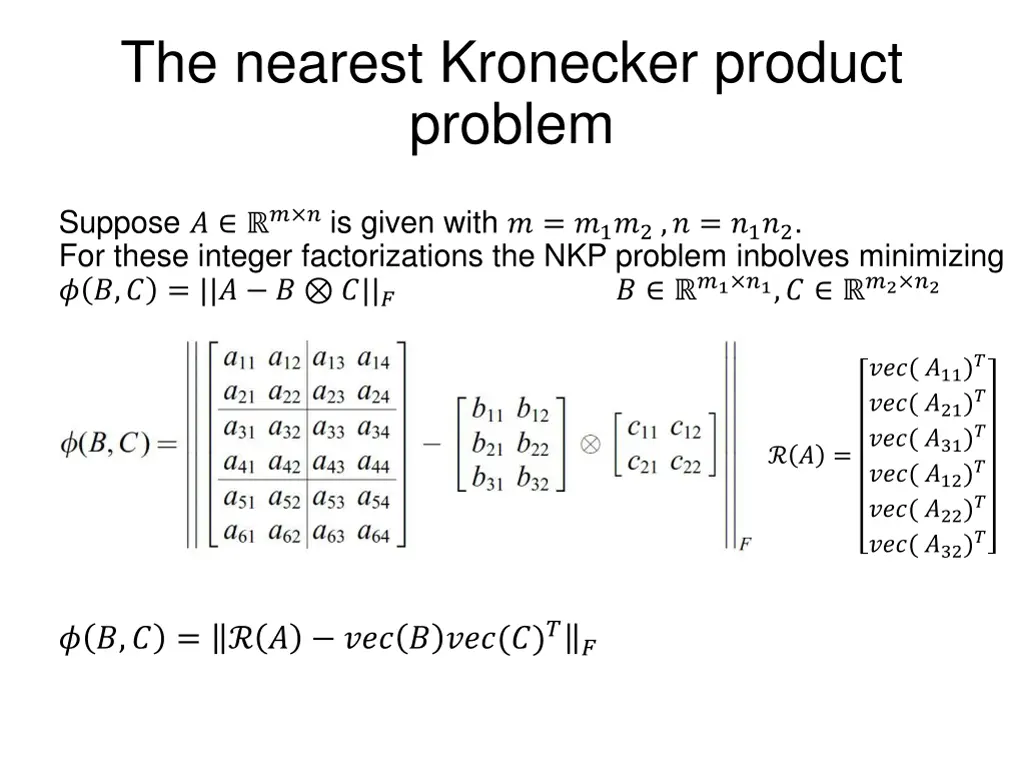 the nearest kronecker product problem