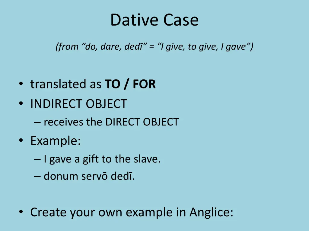 dative case