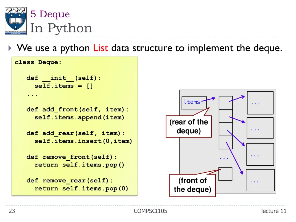 5 deque in python