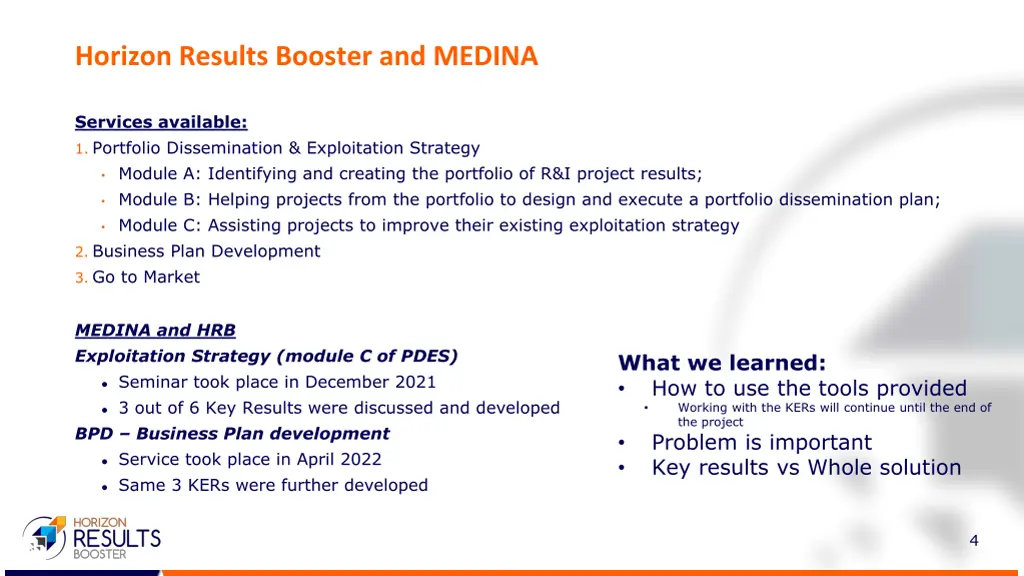 horizon results booster and medina