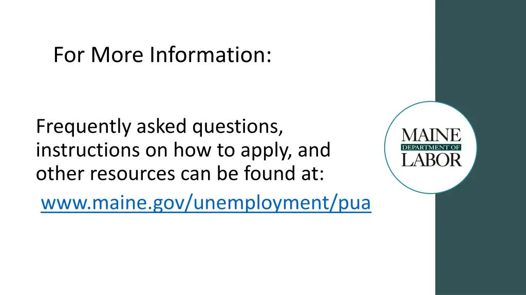 for more information