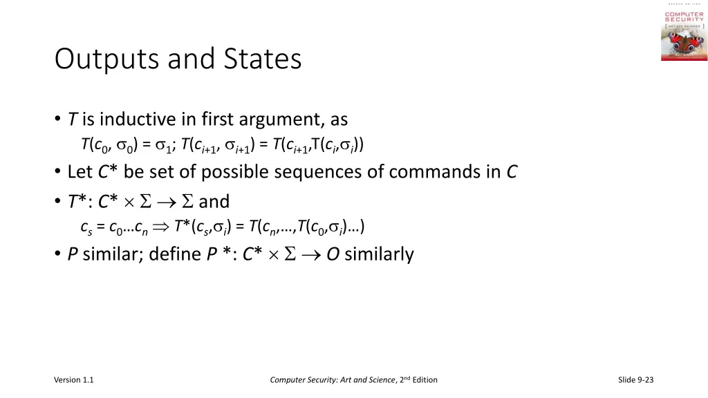 outputs and states