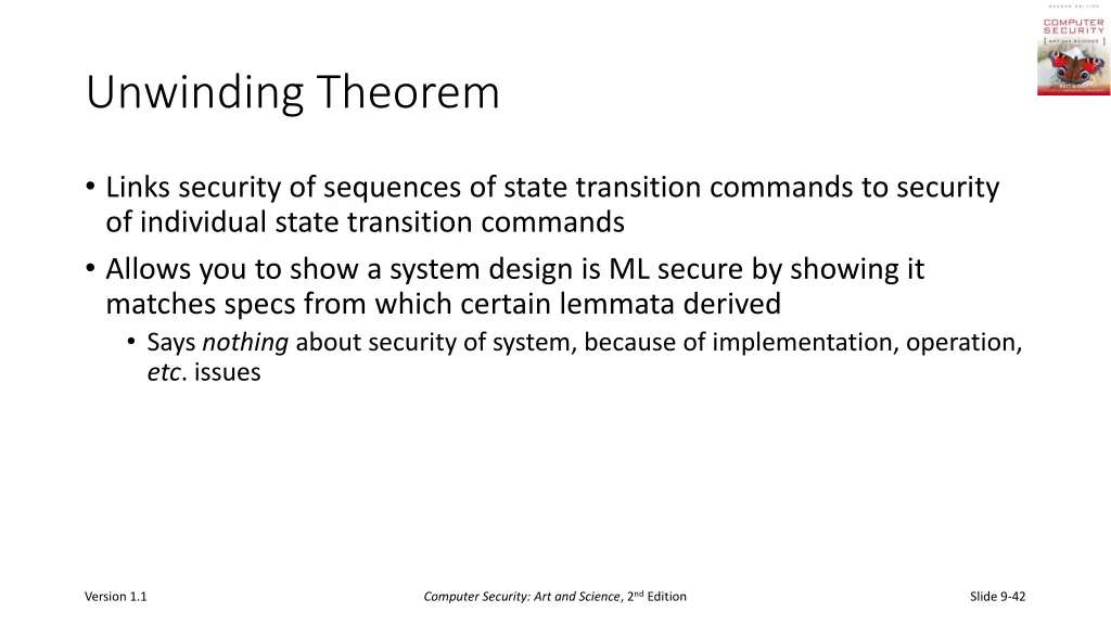 unwinding theorem 1