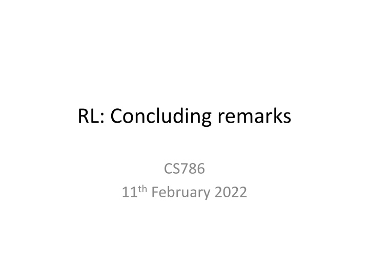 rl concluding remarks