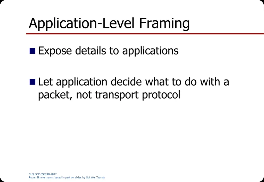 application level framing