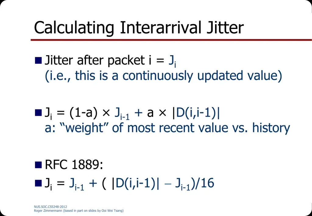 calculating interarrival jitter 2