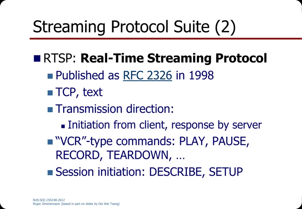 streaming protocol suite 2