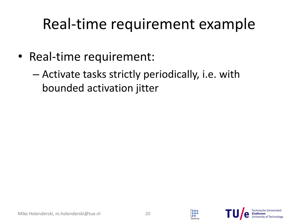 real time requirement example