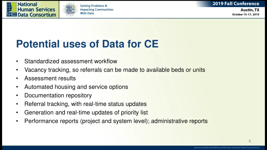 potential uses of data for ce