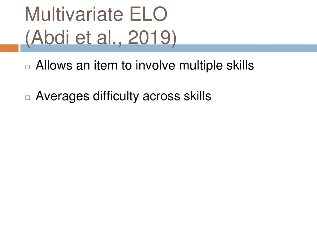 multivariate elo abdi et al 2019