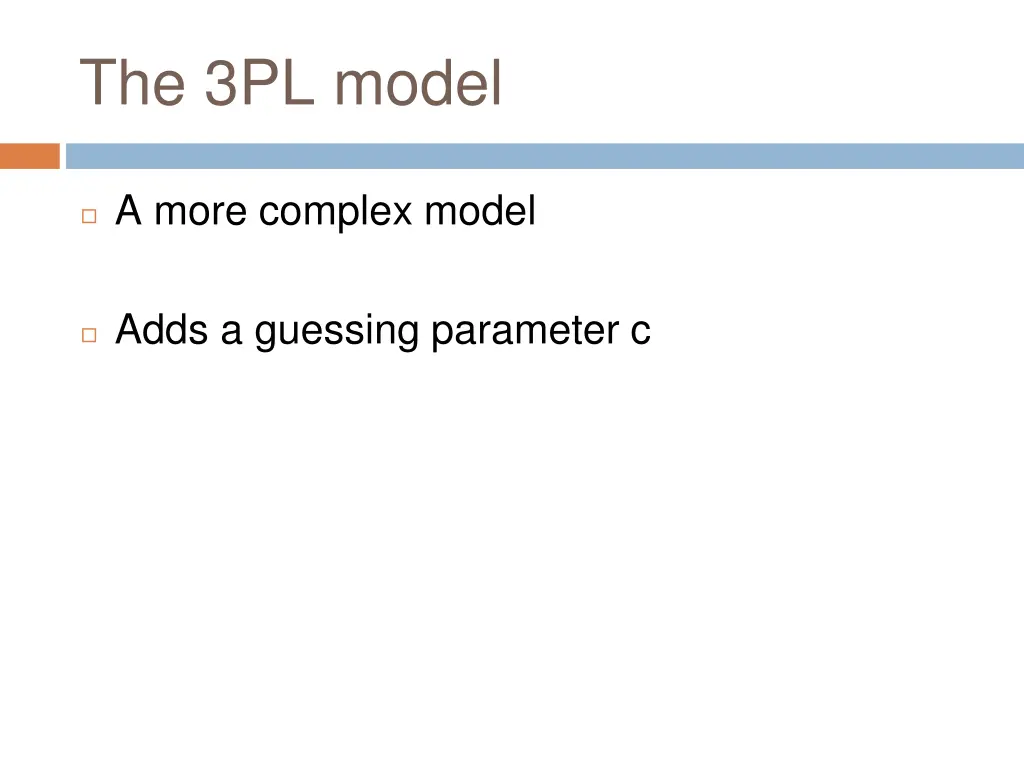 the 3pl model