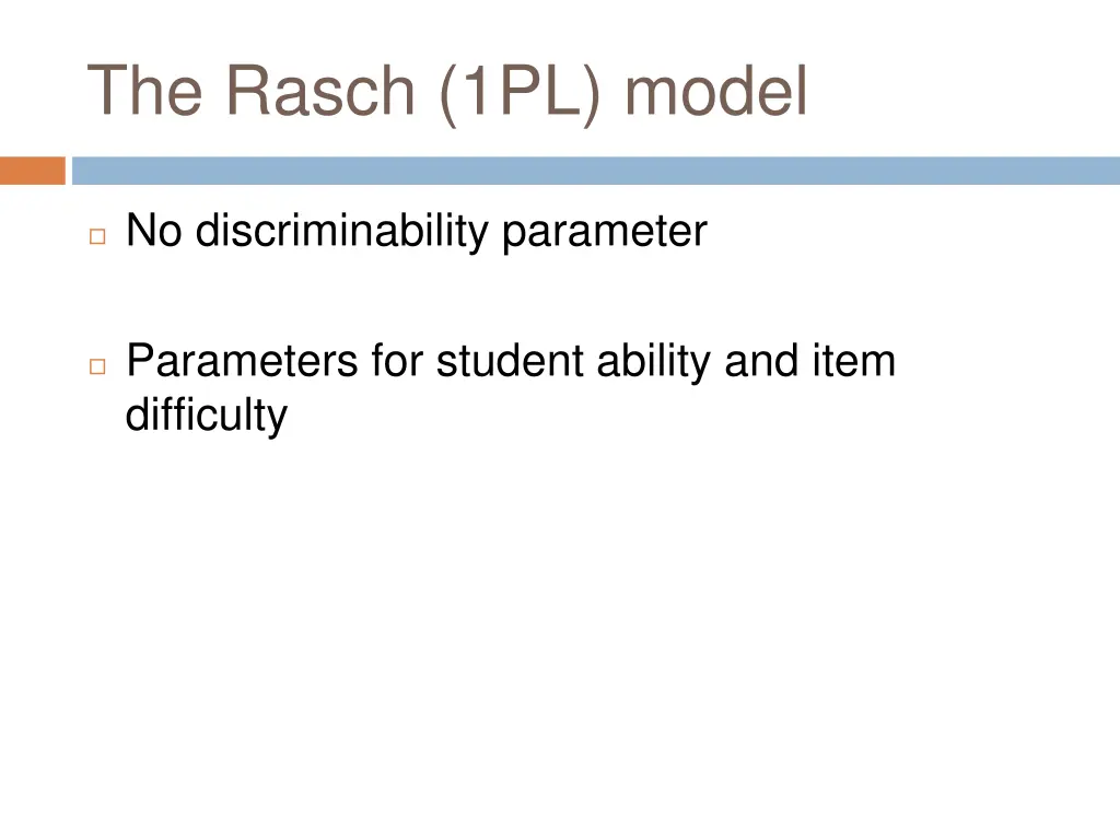 the rasch 1pl model 1