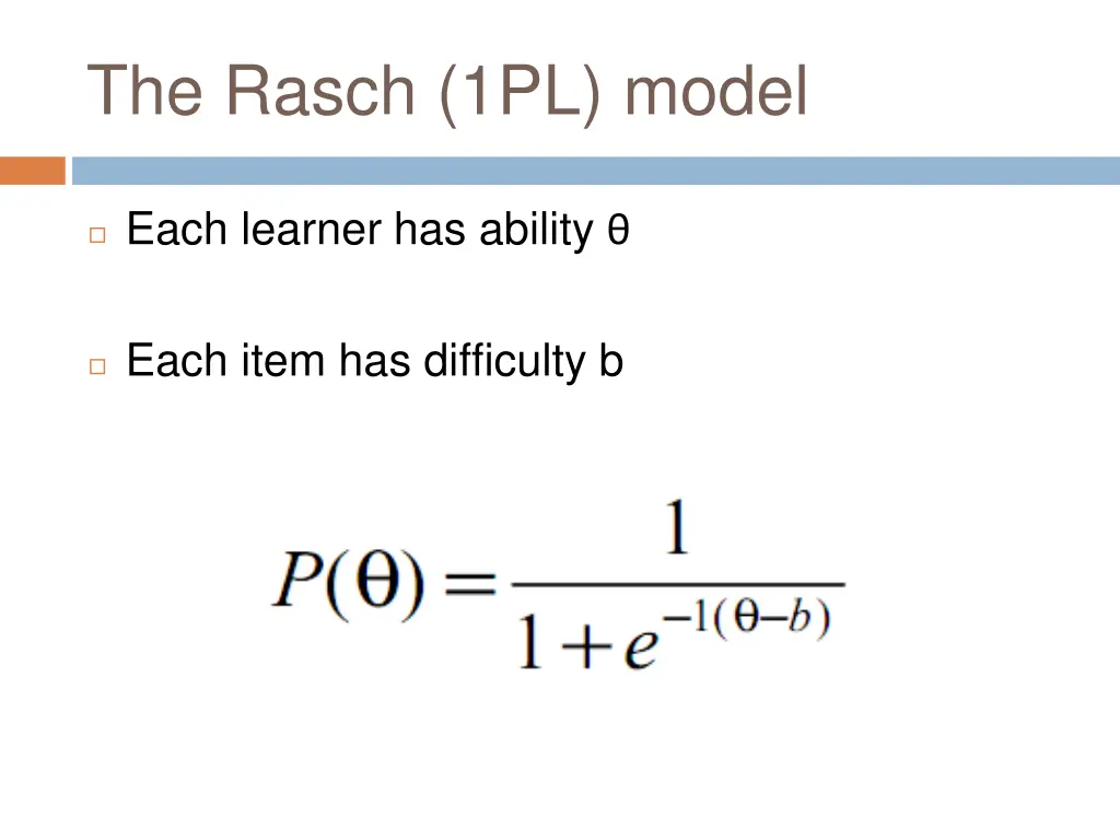 the rasch 1pl model 2