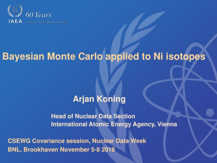 bayesian monte carlo applied to ni isotopes