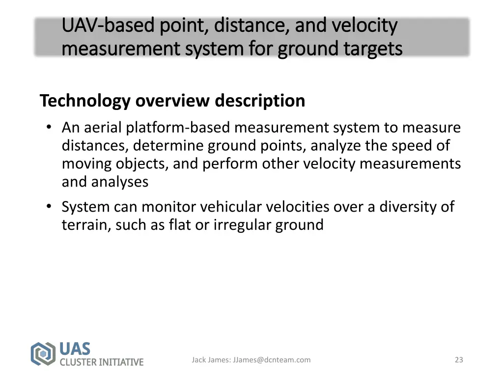 uav uav based point distance and velocity based 1