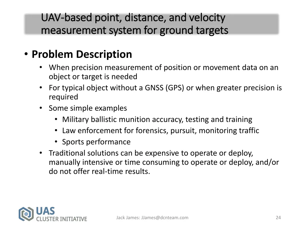 uav uav based point distance and velocity based 2
