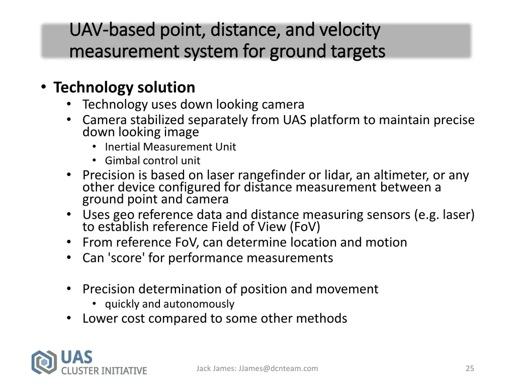 uav uav based point distance and velocity based 3