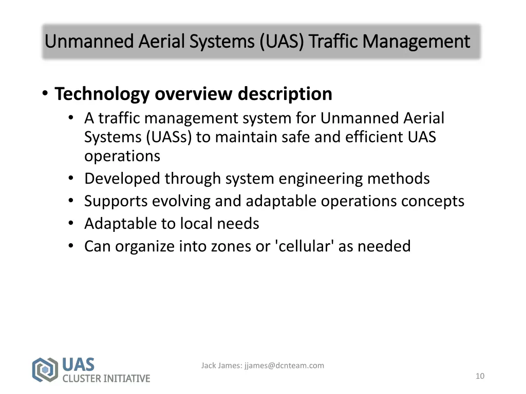 unmanned aerial systems uas traffic management 1