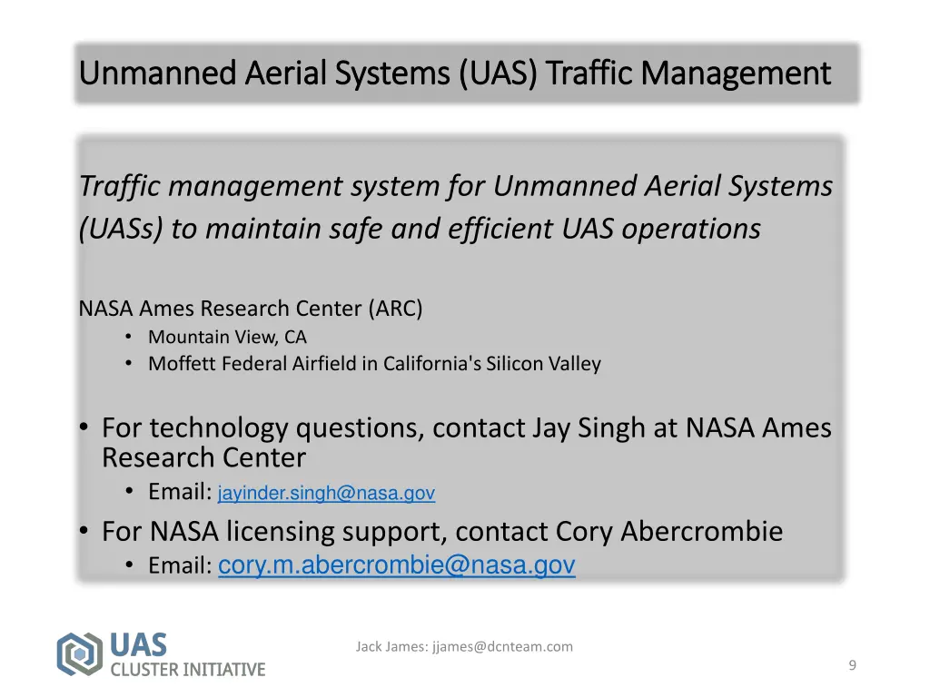 unmanned aerial systems uas traffic management