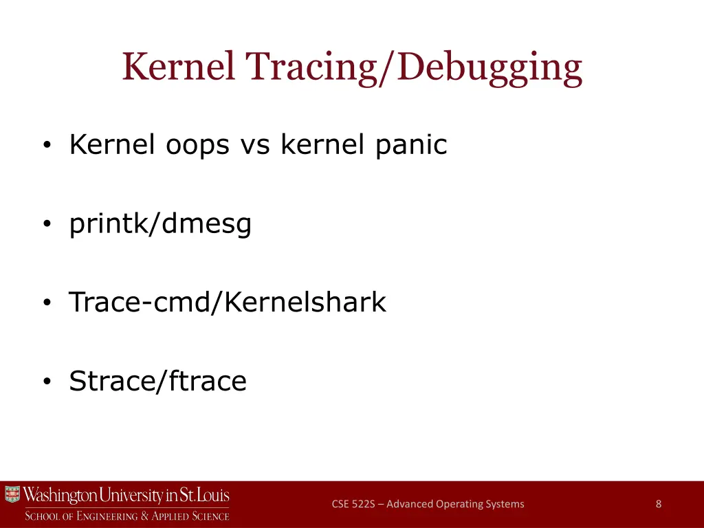 kernel tracing debugging