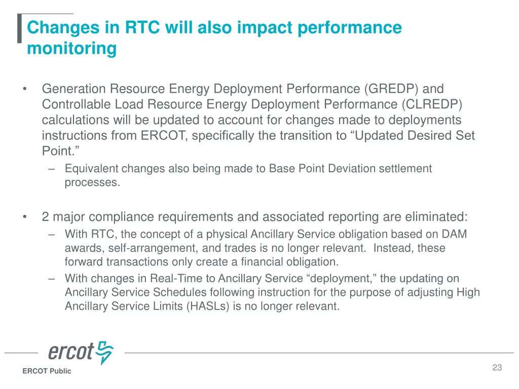 changes in rtc will also impact performance