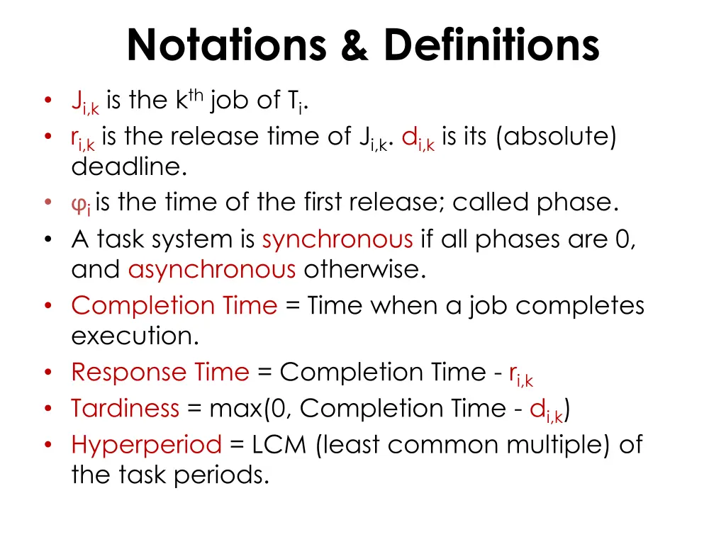 notations definitions