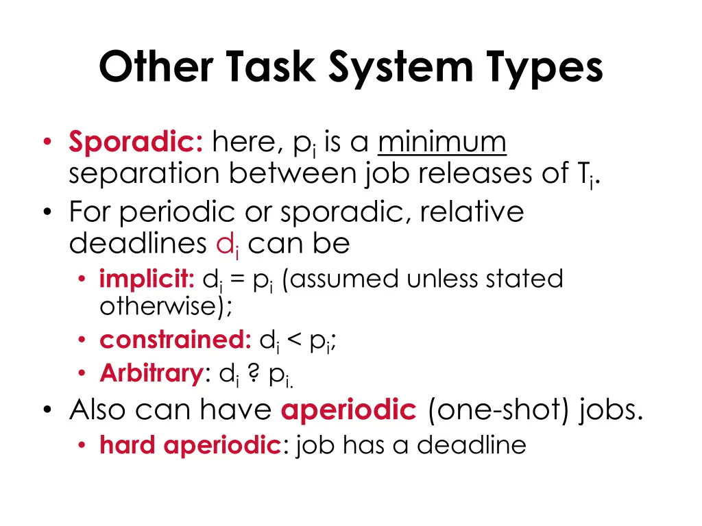 other task system types