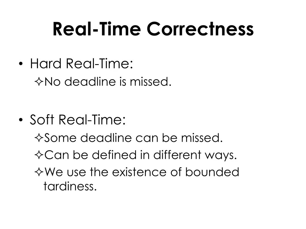 real time correctness