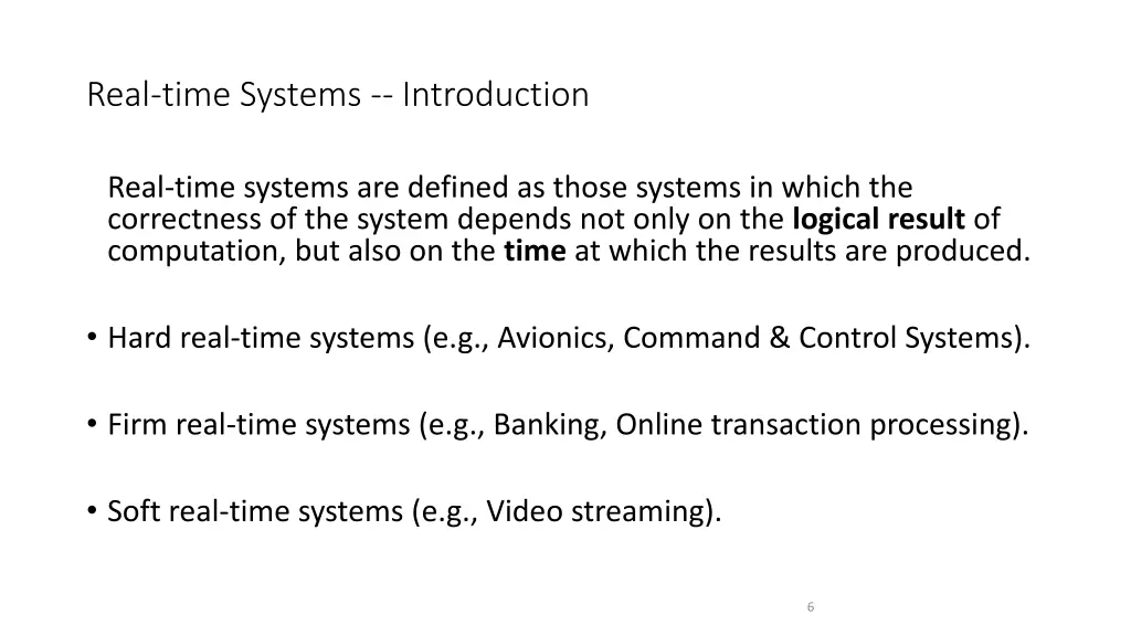 real time systems introduction