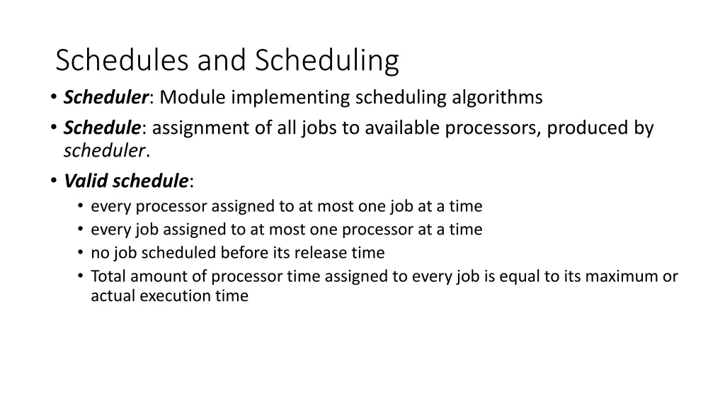 schedules and scheduling scheduler module