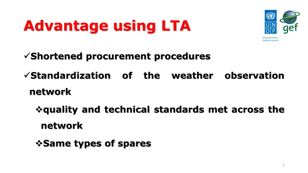 advantage using lta