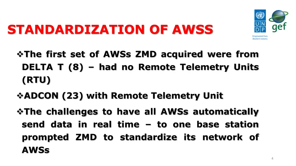 standardization of awss