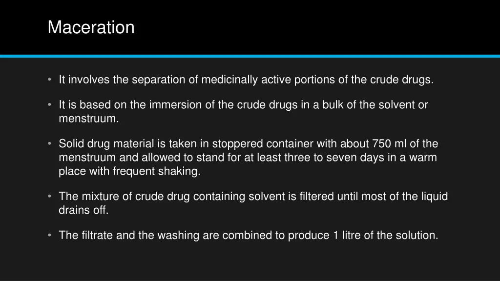maceration